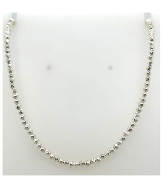 ENEWTON 15" Choker Bright Silver Faceted Hematite 2mm Bead