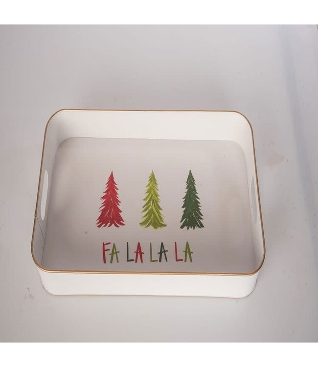 Metal Multi Trees Fa La La Tray
