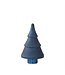 Frosted Blue Pressed Glass Christmas Trees