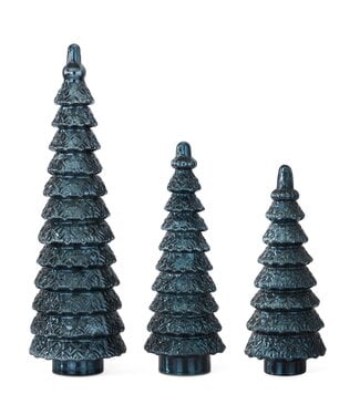 Blue Glass Tiered Trees