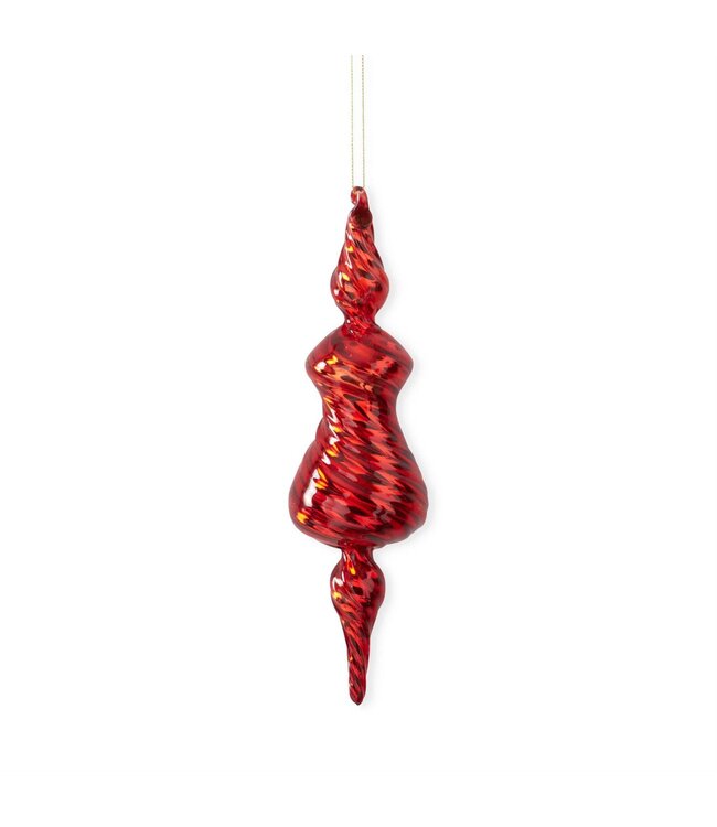 Red Glass Finial Ornaments