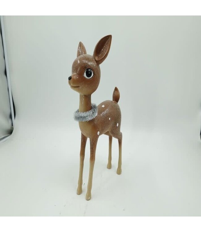 Res Standing Spotted Deer Figurine