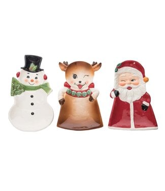 Dol Vintage Christmas Character Tidbit Plates
