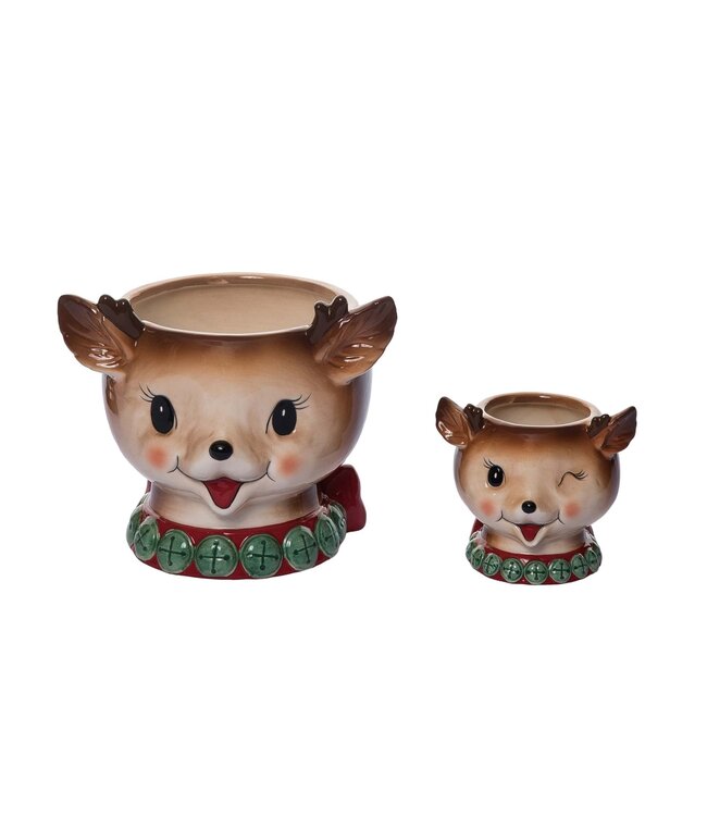Dol Vintage Reindeer Snack Bowls