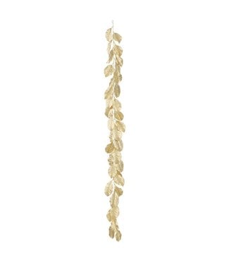 6' Metallic Magnolia Leaf Garland Gold