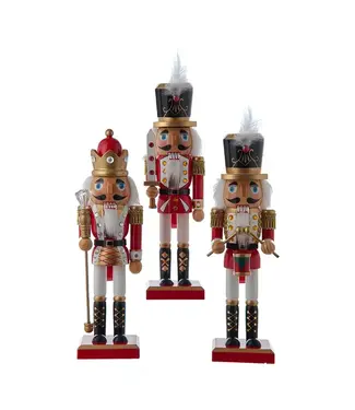 10" Red & White Nutcracker
