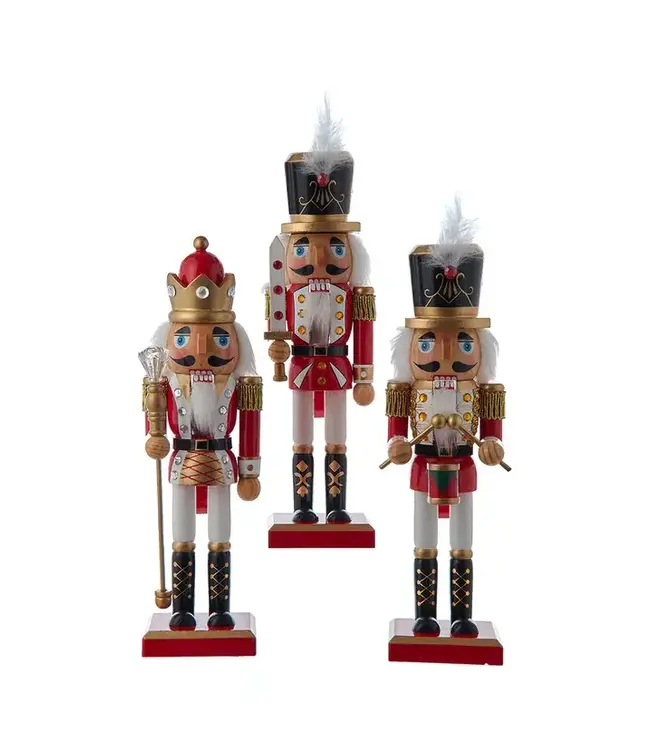 10" Red & White Nutcracker-sold individually
