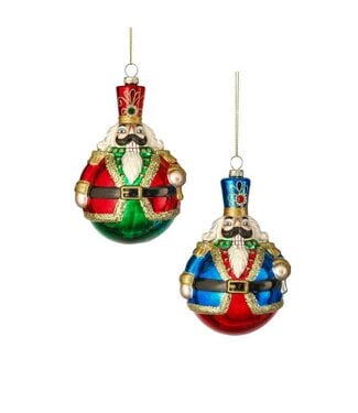 5" Glass Toy Solider Ball Ornament - Sold Individually