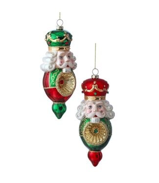 7" Glass Soldier Reflector Ornament - Sold Individually