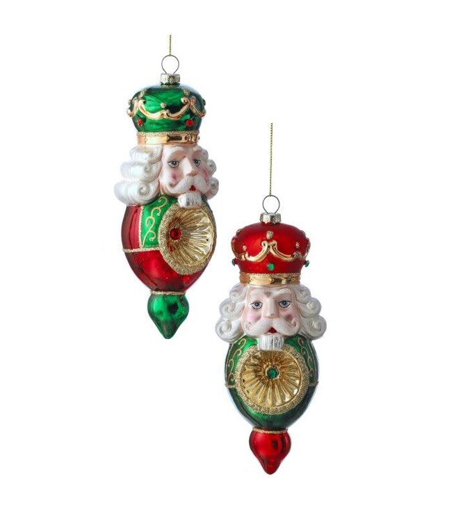 7" Glass Soldier Reflector Ornament - Sold Individually