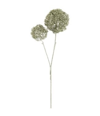 26" Glittered Allium Spray Green