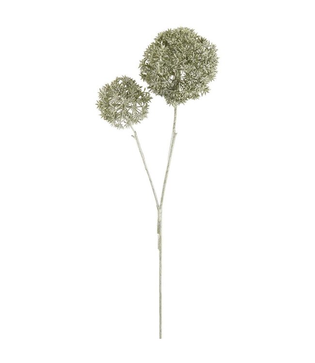 26" Glittered Allium Spray Green