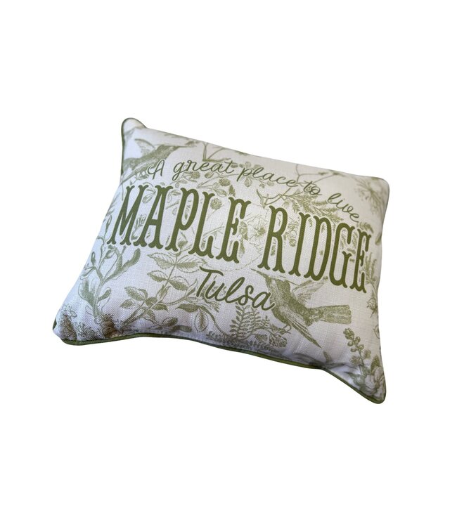 Great Place Sage Hummingbird Toile + Accent Piping
