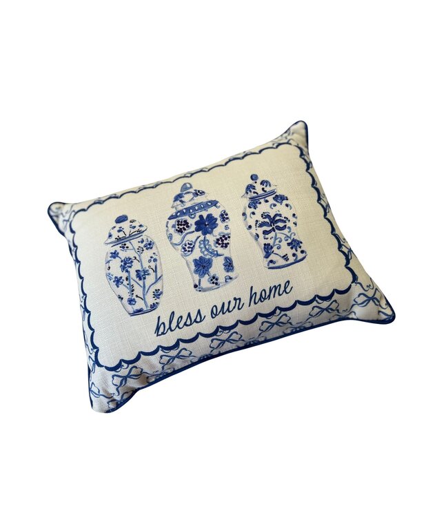 Chinoiserie Vases and Bows + Accent Piping (Bless Our Home)