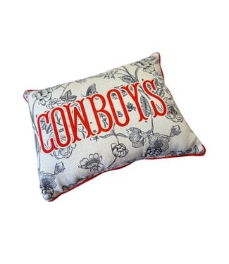 Cowboys Toile Pillow + Piping