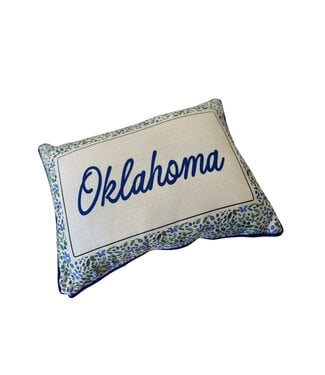 Floral Blue Green Hometown + Accent Piping