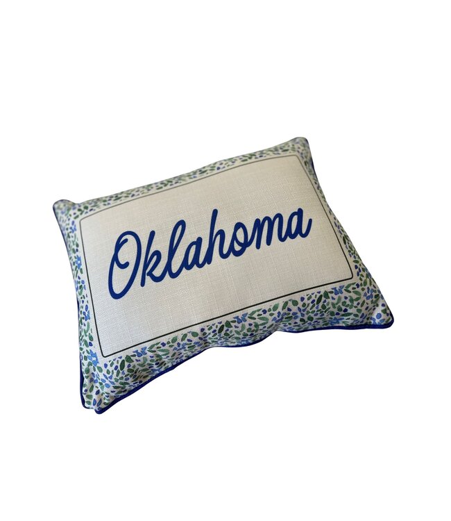 Floral Blue Green Hometown + Accent Piping
