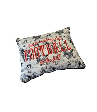 Football Toile in the Fall Pillow