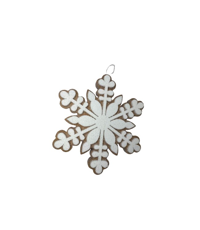 Foam Gingerbread Snowflake Ornament - Sold Individually