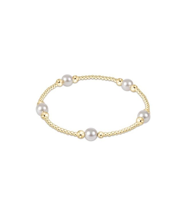 ENEWTON Purpose Pearl 6mm Bead Bracelet - Gold