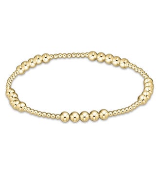 ENEWTON Classic Blissful Pattern 2mm Bead Bracelet - 4mm Gold