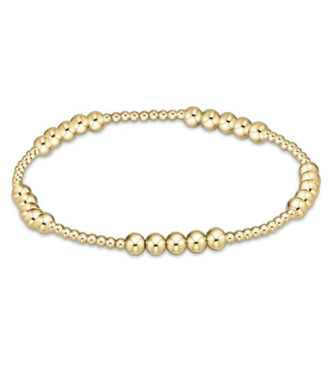 ENEWTON Classic Blissful Pattern 2mm Bead Bracelet - 4mm Gold