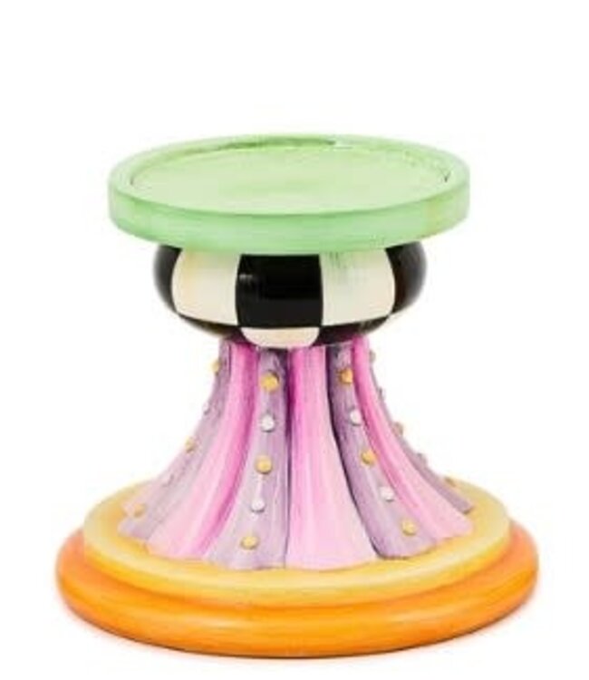 MACKENZIE CHILDS Trick or Treat Pillar Candle Holder