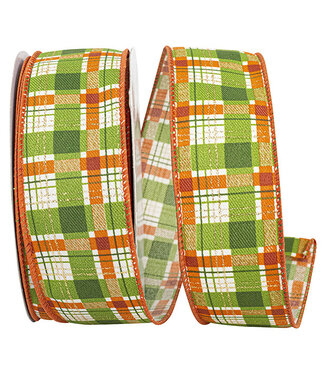 Plaid Tonal Season Glitter Wired Edge