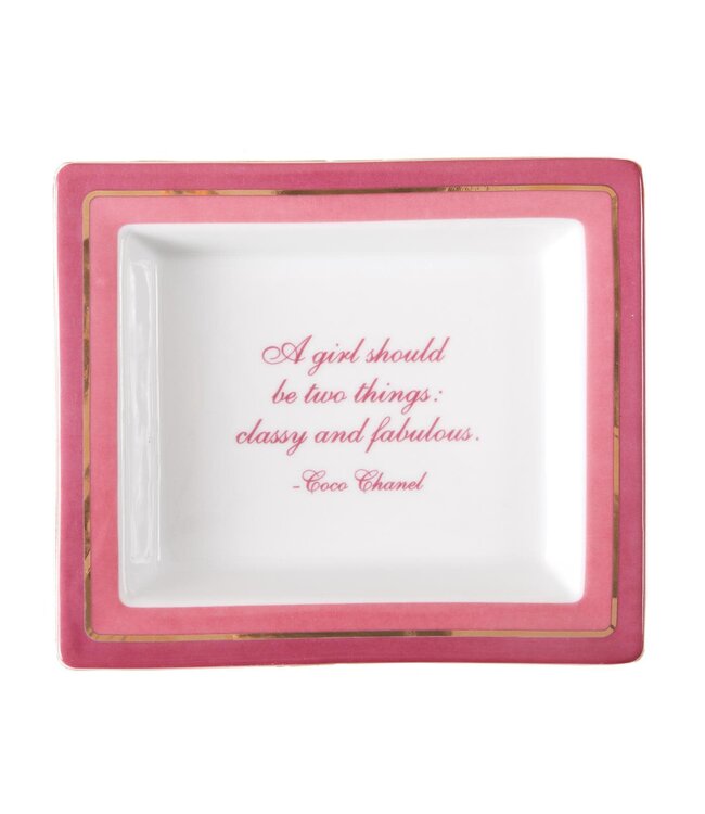 A Girl Should Be Classy and Fabulous Tray in Gift Box