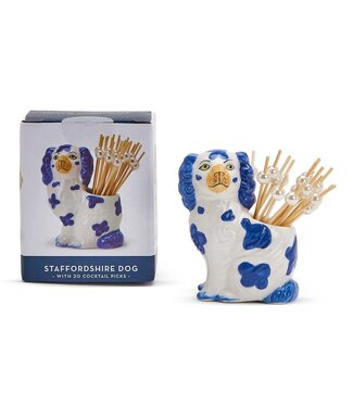 Staffordshire Dog with 20 Picks in Gift Box
