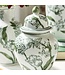 8" Primrose and Lotus Green and White Chinoiserie Jar with Lid