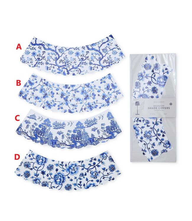Chinoiserie Paper Shade Cover - Sold Individually