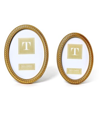 Laurel Wreath Gold Oval Photo Frame - Sold Individually