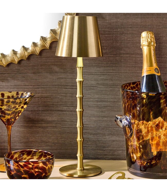 LED Portable Cordless Bamboo Lamp in Gift Box