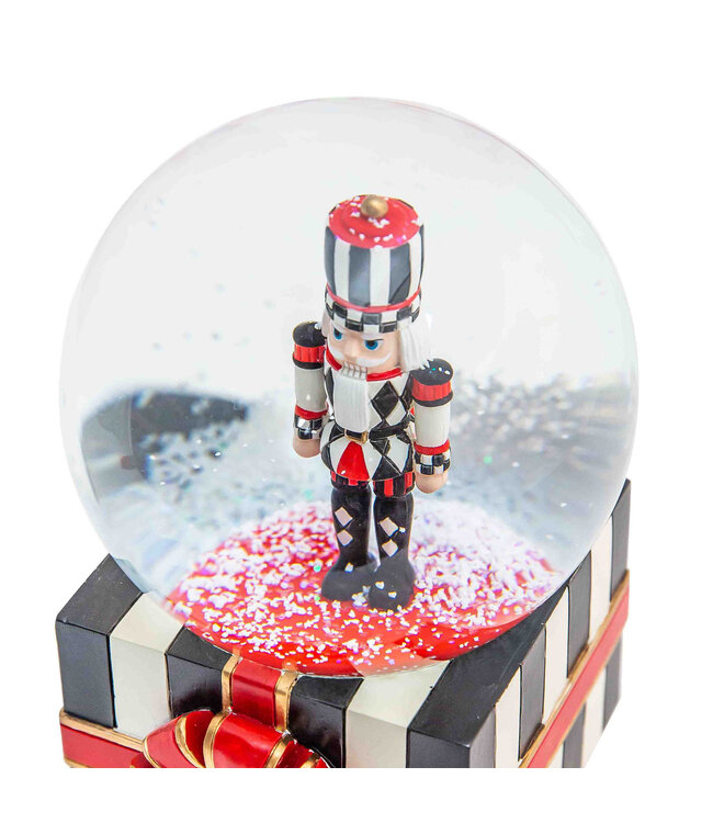 MACKENZIE CHILDS Nutcracker Gift Snow Globe