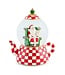MACKENZIE CHILDS Check It Out Teapot Snow Globe
