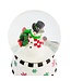 MACKENZIE CHILDS Check It Out Snowman Snow Globe