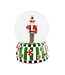 MACKENZIE CHILDS Candy Cottage Nutcracker Snow Globe
