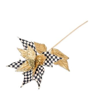 MACKENZIE CHILDS Courtly Noel Poinsettia Stem