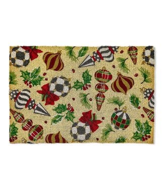 MACKENZIE CHILDS Deck the Halls Entrance Mat