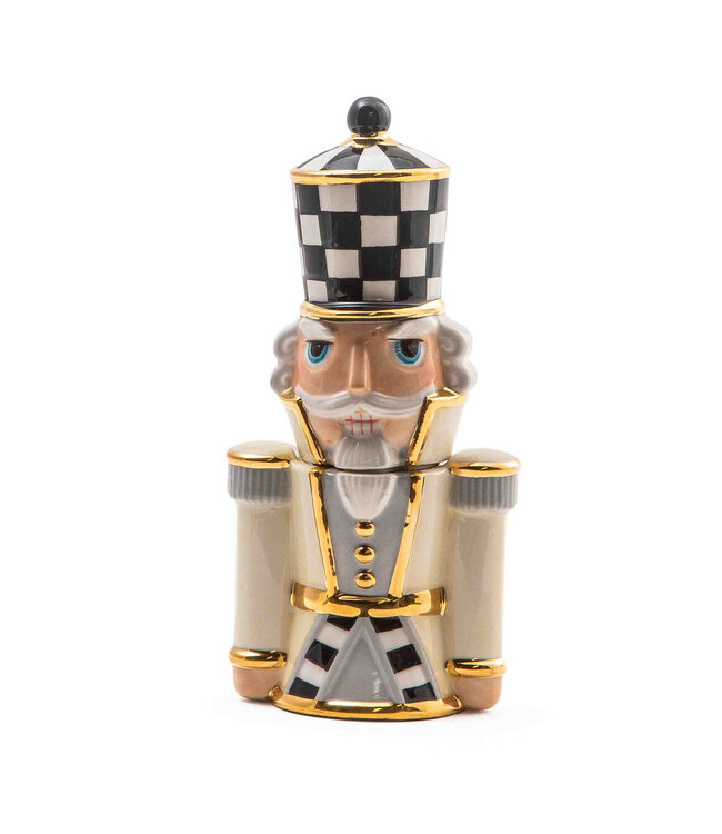 MACKENZIE CHILDS Glam Up Buckingham Nutcracker Salt & Pepper Set