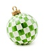 MACKENZIE CHILDS Light Green Check Tabletop Ornament
