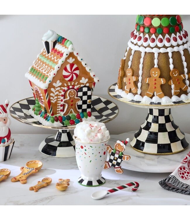 MACKENZIE CHILDS Bake Shop Gingerbread Handle Mug with Spoon