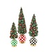 MACKENZIE CHILDS Check It Out Illuminated Bottle Brush Tree
