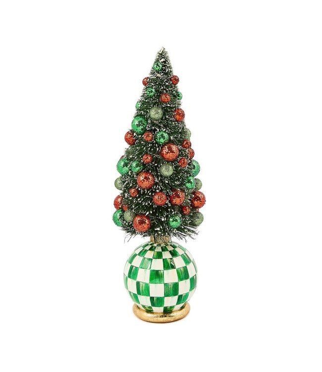 MACKENZIE CHILDS Check It Out Illuminated Bottle Brush Tree