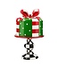 MACKENZIE CHILDS Check It Out Gift Lidded Cake Stand