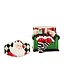 MACKENZIE CHILDS Check It Out Santa in Chair Cookie Jar