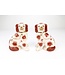 Staffordshire Dog Pair Brown And White With Chain