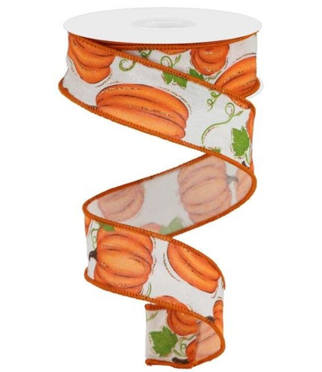 1.5" x 10yd Pumpkin Patch Ribbon