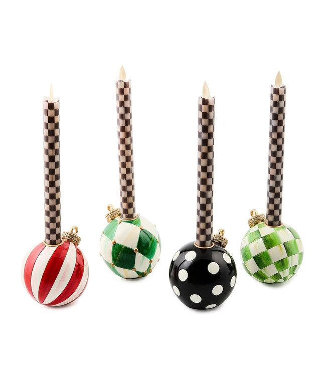 MACKENZIE CHILDS Check It Out Ornament Candle Holder - Sold Individually